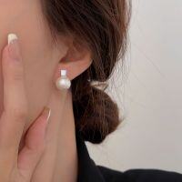 wholesale S925 Sterling Silver Cotton Pearl Earrings for Women, French Minimalist Luxury, Advanced and Simple, Face-Flattering, Understated Small Earrings-Bright silver (pure silver)