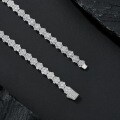 Sterling Silver Hip-Hop Style Men's Cuban Chain Necklace with Moissanite-0-0