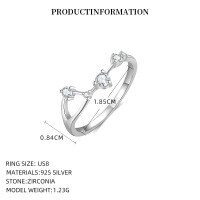 wholesale S925 Sterling Silver Zodiac Birthstone Ring For Women, New Fashion Minimalist Design-K2396_Aries_Mideo 8 925 silver