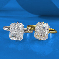 wholesale S925 Sterling Silver High Carbon Diamond Ring 8*10 Ice Flower Cut Band European and American Cross-Border Hot Selling-R1144 Gold White Diamond>No. 8