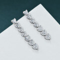 wholesale S925 Metal New Style 1ct Heart 55*55 White High Carbon Diamond Stud Earrings Simple and Versatile-0-2