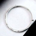 wholesale 999 Silver Zen-Inspired Auspicious Cloud Ruyi Bangle, Push-Pull Opening, Text Engraved, Retro Ethnic Style, National Trend Bracelet-0-2