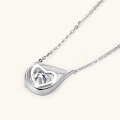 S925 Silver Mermaid Tear Moissanite Necklace, Drop Pendant-0-0