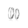 wholesale S925 Sterling Silver Couple Rings, Unique and Minimalist Matching Design for Men and Women, Valentine's Day Gift Pair-0-4
