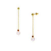 wholesale 925 Sterling Silver Natural Crystal Stud Earrings, Korean and Japanese Style Minimalist Long Drop Clip-On Earrings, French Retro Fashion Jewelry-Stud Earrings>925 Silver