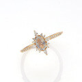 wholesale 925 Silver Gold Plated New Ins Style Elongated Stone White Zircon Star Ring Factory Direct Wholesale-0-4