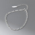 wholesale S925 Sterling Silver Fresh and Sweet Ins Style Personalized Smooth Diamond Interlocking Bracelet S7182-0-2