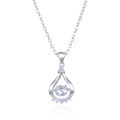 wholesale S925 Silver Inlaid Moissanite Pendant with GRA Certificate, Fashionable and Elegant Pendant Necklace-0-4