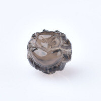 wholesale Metal material natural tea crystal carved cute nine-tailed fox spacer bead bracelet handicraft DIY crystal bead jewelry accessory-One nine-tailed fox (about 13.5 mm)