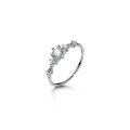 wholesale S925 silver Nalan ring for women, Korean style sweet and fresh diamond-inlaid six-prong open design elegant jewelry J8225-0-4
