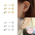 wholesale S925 Sterling Silver Set of 3 Ins-Style Mini Stud Earrings with Inlaid Diamonds,-0-3