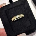 wholesale S925 Sterling Silver High-Carbon Diamond Light Luxury Full Eternity Ring Collection, Socialite Stackable Ring with Pigeon Egg Yellow Diamond Wealth-Attracting Ring-0-7