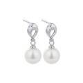 wholesale 925 Sterling Silver Light Luxury High-End Imitation Pearl Earrings with Elegant Tassel Design-0-4