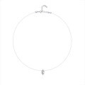 Sterling Silver 1-Carat Moissanite Mermaid's Tear Pendant Necklace-0-3