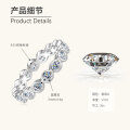 S925 Silver Full-Set D Color Moissanite Bubble Ring for Women, Daily Commute Wholesale-0-4