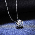 S925 Sterling Silver Moissanite Demon Eye Pendant Necklace-0-1