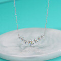 wholesale S925 Sterling Silver New Moissanite Necklace, Light Luxury Niche Pendant, Amazon Cross-border Wholesale Women's Collarbone Chain-0-0