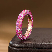 wholesale S925 sterling silver pink steel oval lace fashion ring for women, elegant and unique for evening wear-R842 Rose Gold>No. 7