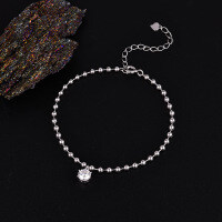 Sterling Silver Pearl Bead Cubic Zirconia Bracelet, 2025 New Women's Gift-925 Silver YSM-3080