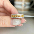 wholesale S925 silver new imported high-carbon diamond 4*4 fat square row ring for women,-0-5