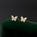 wholesale S925 Sterling Silver Fresh and Sweet Ins Style Niche Design Exquisite Diamond-Inlaid Butterfly Earrings M06532-0-3