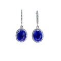 wholesale Metal: 925 Silver Zhuozhifan Jewelry New 7*9 Simulated Sapphire Earrings for Women Fashion Colored Gemstone Ear Accessories Wholesale-0-4