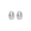 wholesale S925 Sterling Silver Geometric Circle Earrings for Women, Korean Version Ins Minimalist Niche Design, Versatile and Stylish-0-5