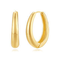 wholesale Copper Metal Hot Selling Amazon Ear Hoops,ins。-Gold #1