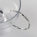 wholesale S925 Sterling Silver Maker Möbius Loop Letter Twist Bracelet Japanese Trendy Brand Graffiti Silver Bangle Versatile Wristband-0-3