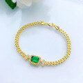 wholesale Metal Material, Zhuozhifan Jewelry New Simulated Emerald 6*8 Bracelet Simple Fashion Sense High-End Sense 1 Carat Bracelet-0-5
