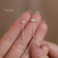 wholesale 925 Sterling Silver Crown Ear Thread Earrings For Women-0-3