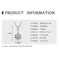S925 Silver Classic Six-Claw D Color Moissanite 1 Carat Necklace-【Starry Fantasy】K White Gold - 2 Carat  D Color Moissanite - 2CT