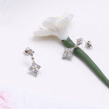 wholesale S925 Silver European-style New Split-color Hollow Diamond Earrings, Versatile and Elegant Fashion Accessories, Ready Stock for Wholesale-0-4