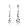 wholesale 18k gold-plated S925 silver with new 4*6mm teardrop pear-shaped earrings genuine moissanite passed diamond tester-0-3