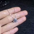 S925 Silver Moissanite Flower Rose Necklace, New TikTok Xiaohongshu Style-0-1