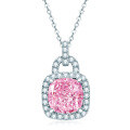 S925 Silver Y-Shaped Teardrop Emerald Imitation Pendant Necklace-0-28