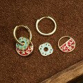 wholesale S925 sterling silver fashionable detachable national-style earrings for women, versatile ethnic-inspired hoop earrings, new Chinese-style wholesale-0-2