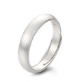 wholesale S925 Silver Minimalist Ins-style Brushed and Polished Plain Open Ring for Daily Commuting-0-4