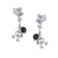 wholesale 925 Sterling Silver Cartoon Astronaut Earrings with High-End Aura, Personalized Fashion Style Blue Sandstone Earrings, Hot-Selling Wholesale Accessories-0-4