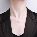 925 Sterling Silver Lucky Gourd Necklace with Moissanite and Tassel-0-2