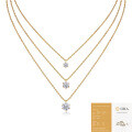 Metal French Three-Layer Long Layered Necklace for Women, Summer Minimalist Ins Style Fade-Resistant Luxury Niche-0-7