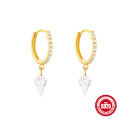 wholesale S925 Sterling Silver Classic Diamond-Encrusted Ultra-Sparkling Hoop Earrings,。-0-9