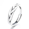 wholesale S925 Silver Antique Pure Handwoven Geometric Line Personality-0-4