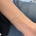 wholesale S925 Sterling Silver Full Body A Few Grams of Crushed Silver Star Bracelet Simple Minimalist Small Super Sparkly Girly Heart Best Friend String-0-3