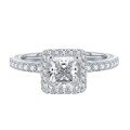 wholesale 925 Silver New Jewelry Princess Square 6*6 High Carbon Diamond Precision Full Diamond Micro-Paved Ring-0-0
