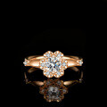 S925 Silver Four-Prong Moissanite Ring, 1 Carat Women's Wedding Band, Classic Cross-Border Supply-0-1