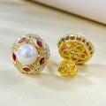 wholesale Sterling Silver New 7mm Synthetic Pearl Earrings Vintage Style TikTok Hot Seller-0-3