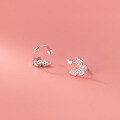 wholesale Sterling Silver Insect Temperament Inlaid Diamond Butterfly No Ear Piercing Sweet Ear Clip Women Korean Style Earrings M00727-0-1