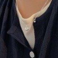 wholesale S925 Sterling Silver Pendant Necklace for Women, Small and Minimalist, Unique Design, Collarbone Chain, Korean New Edition-0-2