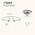 18K Gold Plated S925 Silver Moissanite Water Drop Bangle for Cross-Border Live Streaming-0-6